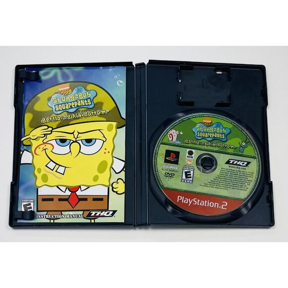 SpongeBob SquarePants: Battle for Bikini Bottom (PlayStation 2, 2003, THQ) CIB - Picture 2 of 3